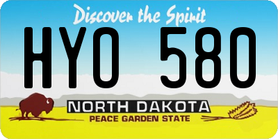 ND license plate HYO580