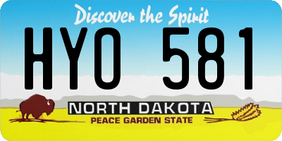 ND license plate HYO581