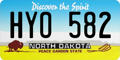 ND license plate HYO582