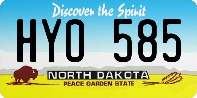 ND license plate HYO585