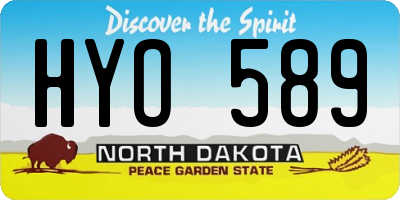 ND license plate HYO589