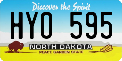 ND license plate HYO595