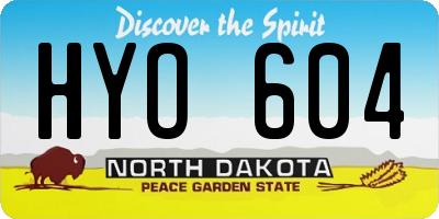 ND license plate HYO604