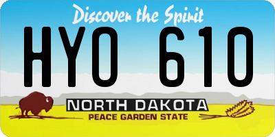 ND license plate HYO610