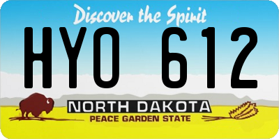 ND license plate HYO612