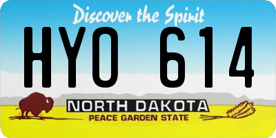 ND license plate HYO614