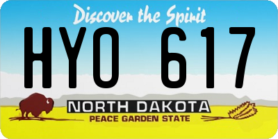 ND license plate HYO617