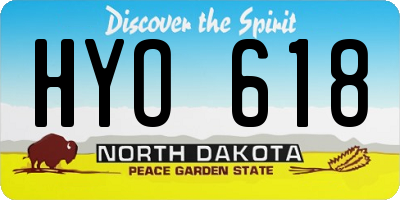 ND license plate HYO618