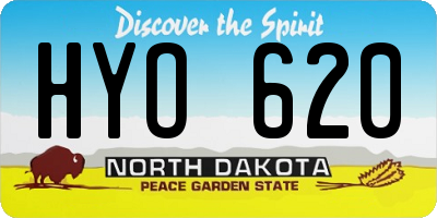 ND license plate HYO620