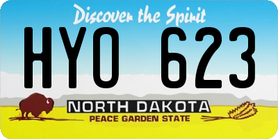 ND license plate HYO623