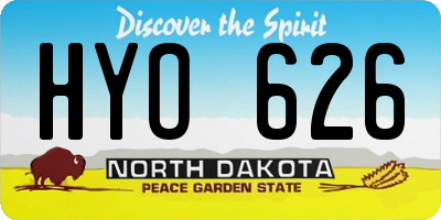 ND license plate HYO626