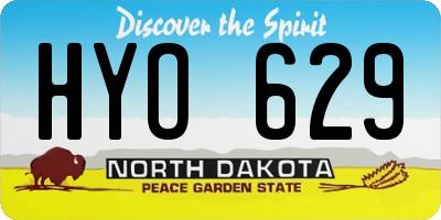 ND license plate HYO629