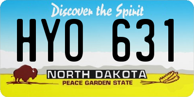ND license plate HYO631