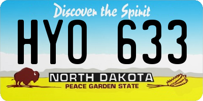ND license plate HYO633