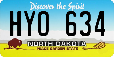 ND license plate HYO634