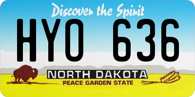 ND license plate HYO636