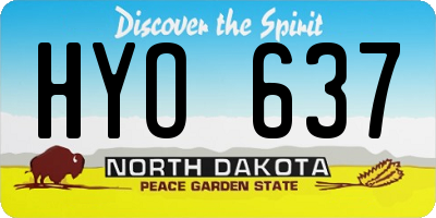 ND license plate HYO637