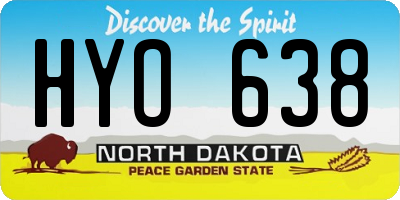 ND license plate HYO638