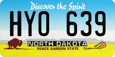 ND license plate HYO639