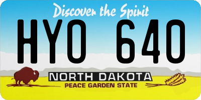 ND license plate HYO640