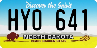 ND license plate HYO641