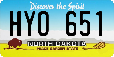 ND license plate HYO651