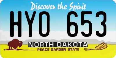 ND license plate HYO653