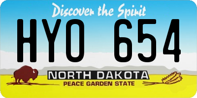 ND license plate HYO654