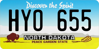 ND license plate HYO655