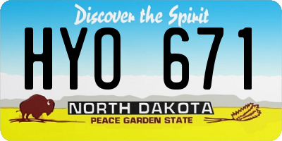 ND license plate HYO671
