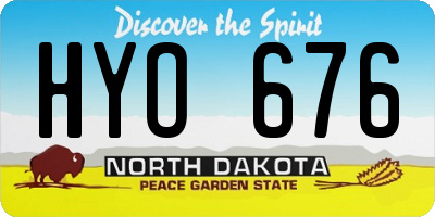 ND license plate HYO676