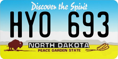 ND license plate HYO693