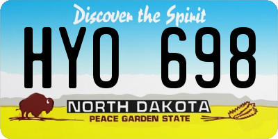 ND license plate HYO698