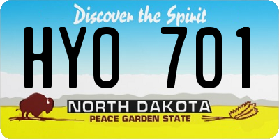 ND license plate HYO701