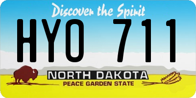 ND license plate HYO711
