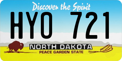 ND license plate HYO721