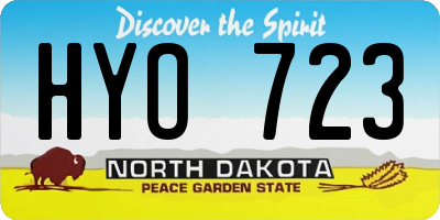 ND license plate HYO723