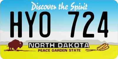 ND license plate HYO724