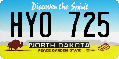 ND license plate HYO725