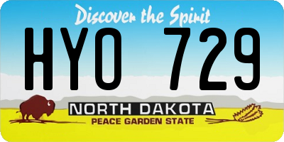 ND license plate HYO729