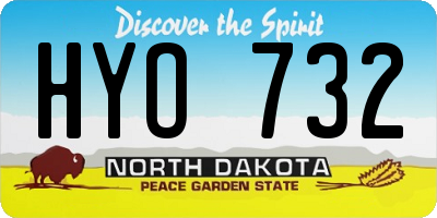 ND license plate HYO732