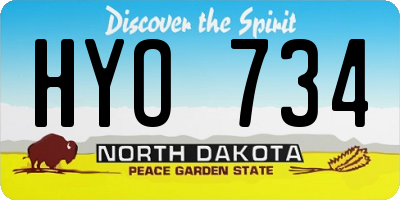 ND license plate HYO734