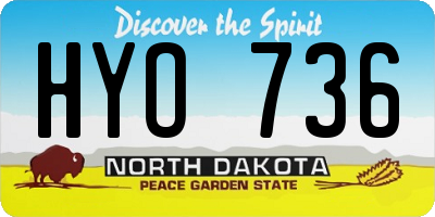 ND license plate HYO736