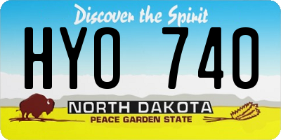 ND license plate HYO740