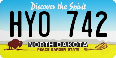 ND license plate HYO742