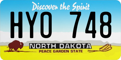 ND license plate HYO748