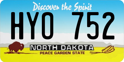 ND license plate HYO752