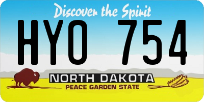 ND license plate HYO754