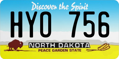 ND license plate HYO756