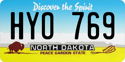 ND license plate HYO769
